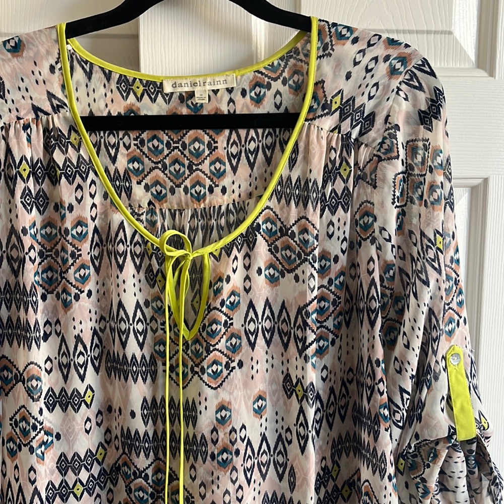 Daniel Rainn boho print top